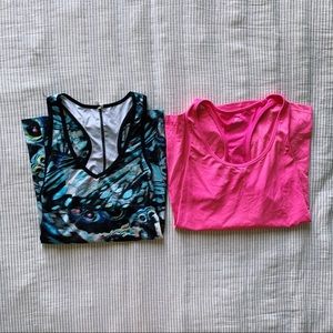Two sz M racer back workout tank tops bundle